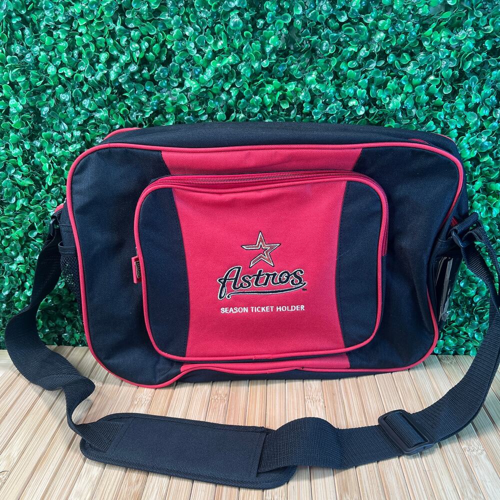 2012 Houston Astros MLB Shoulder Season Ticket Holder Duffel Bag 17" X 12"